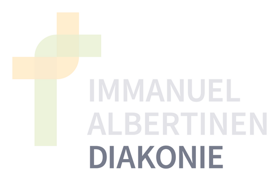 Das Logo der Immanuel Albertinen Diakonie mit optisch hervorgehobenem Schriftzug Diakonie