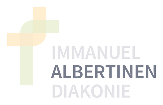 Das Logo der Immanuel Albertinen Diakonie mit optisch hervorgehobenem Schriftzug Albertinen